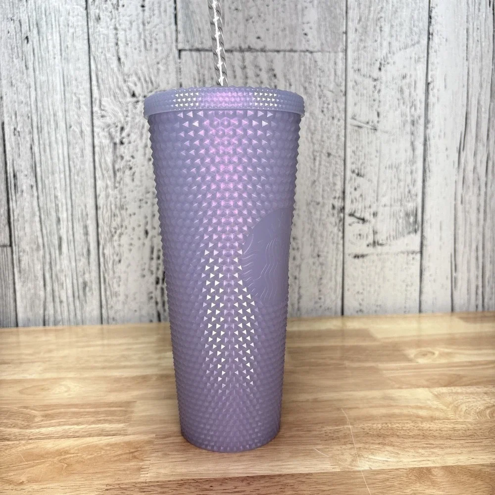 Starbucks Cup Tumbler Winter Holiday Icy Lilac Studded 24oz Venti